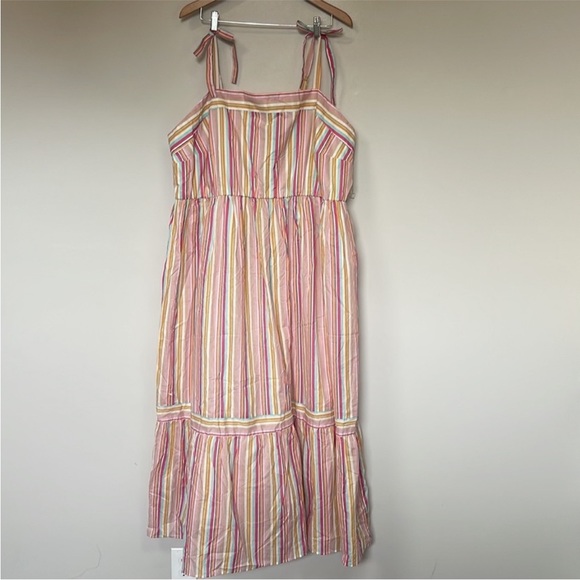 Lane Bryant Multicolor Striped Maxi Dress NWT - Picture 3 of 6